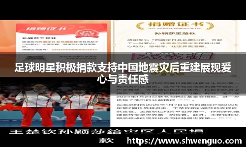 足球明星积极捐款支持中国地震灾后重建展现爱心与责任感